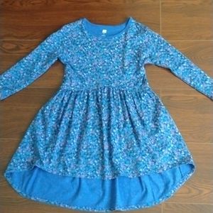 Tea Little Girl Cotton Blue Dress Size 6